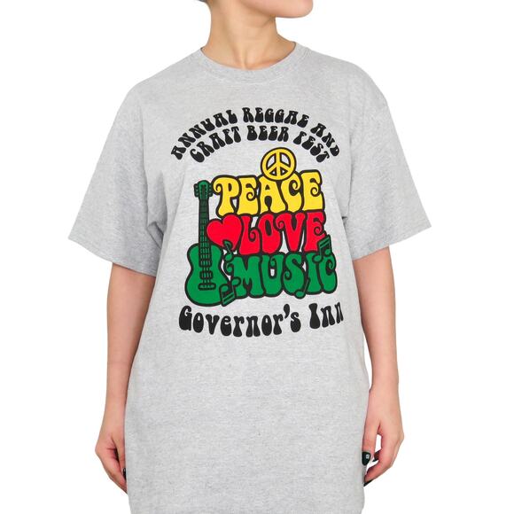 Port & Company Reggae & Craft Beer Festival Peace Love Music Concert Tee Medium - Picture 2 of 6